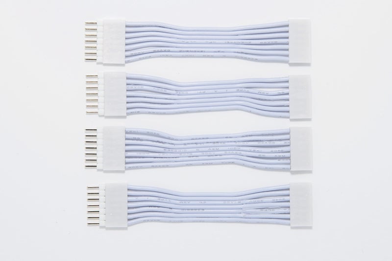 Litcessory Flexible Corner Connector/Extension Cable for Cync [Formally C by GE] Smart Light Strips (2in, 4 Pack, White) - Image 1